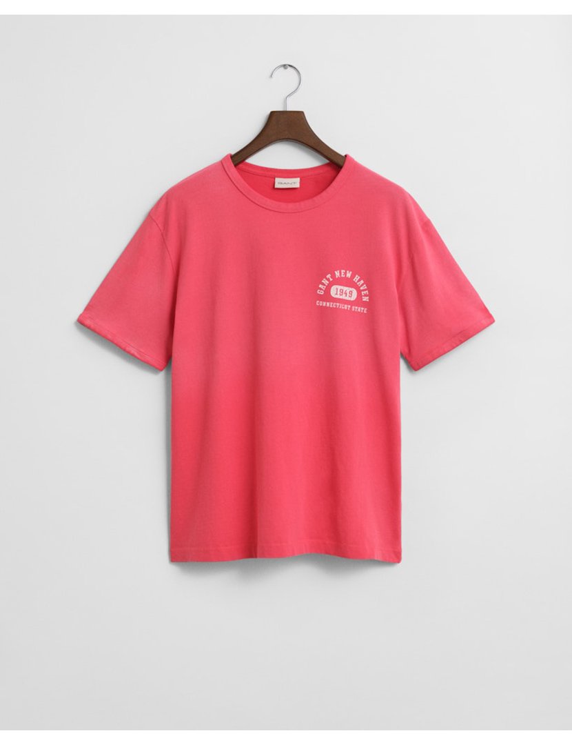 T-shirt washed out Vermelho