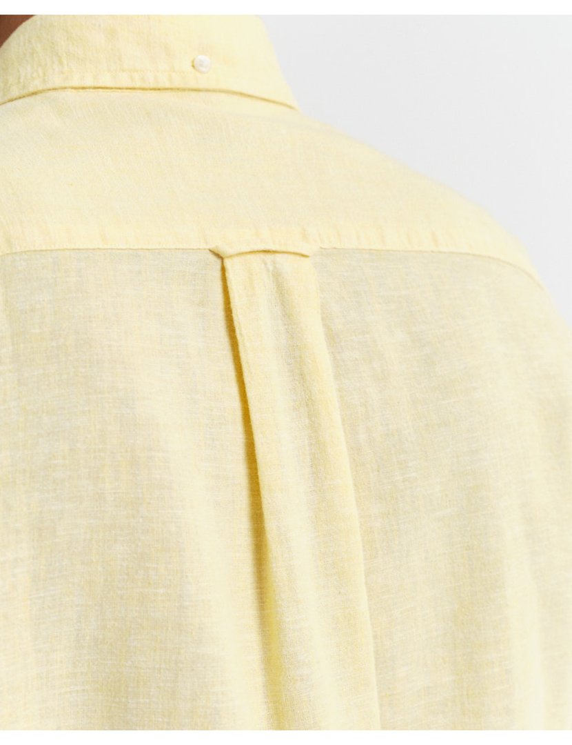 Camisa de manga comprida linho Amarelo