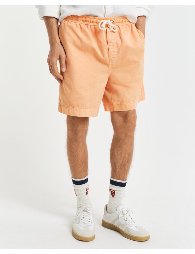 Calções regular sunfaded Castanho