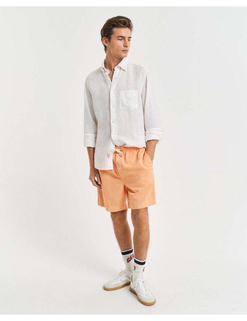 Calções regular sunfaded Castanho