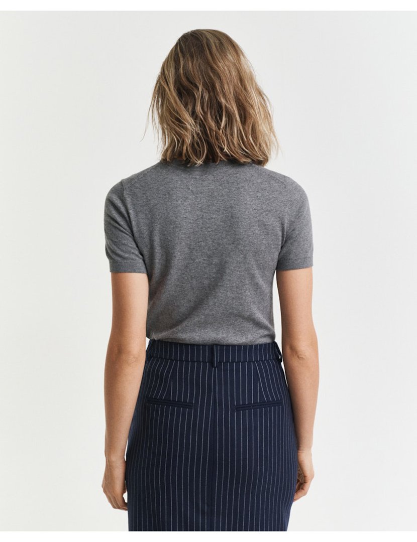 T-shirt de malha Cinzento