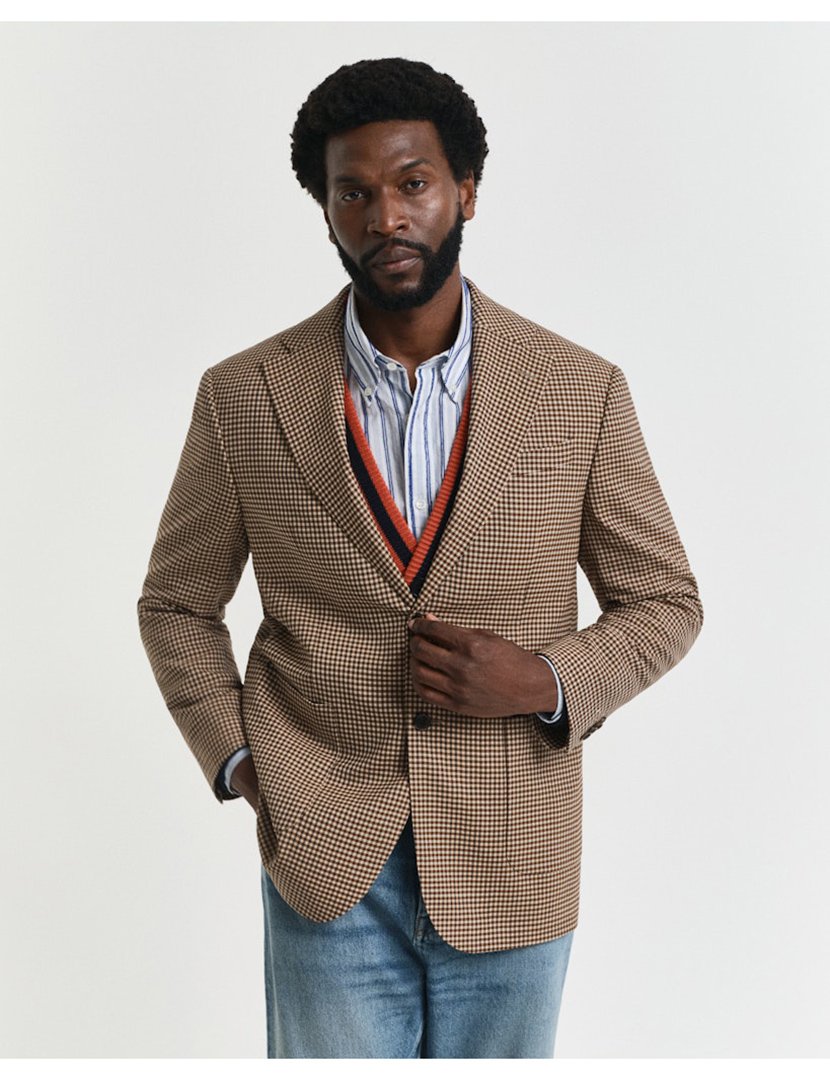 Blazer xadrez Castanho