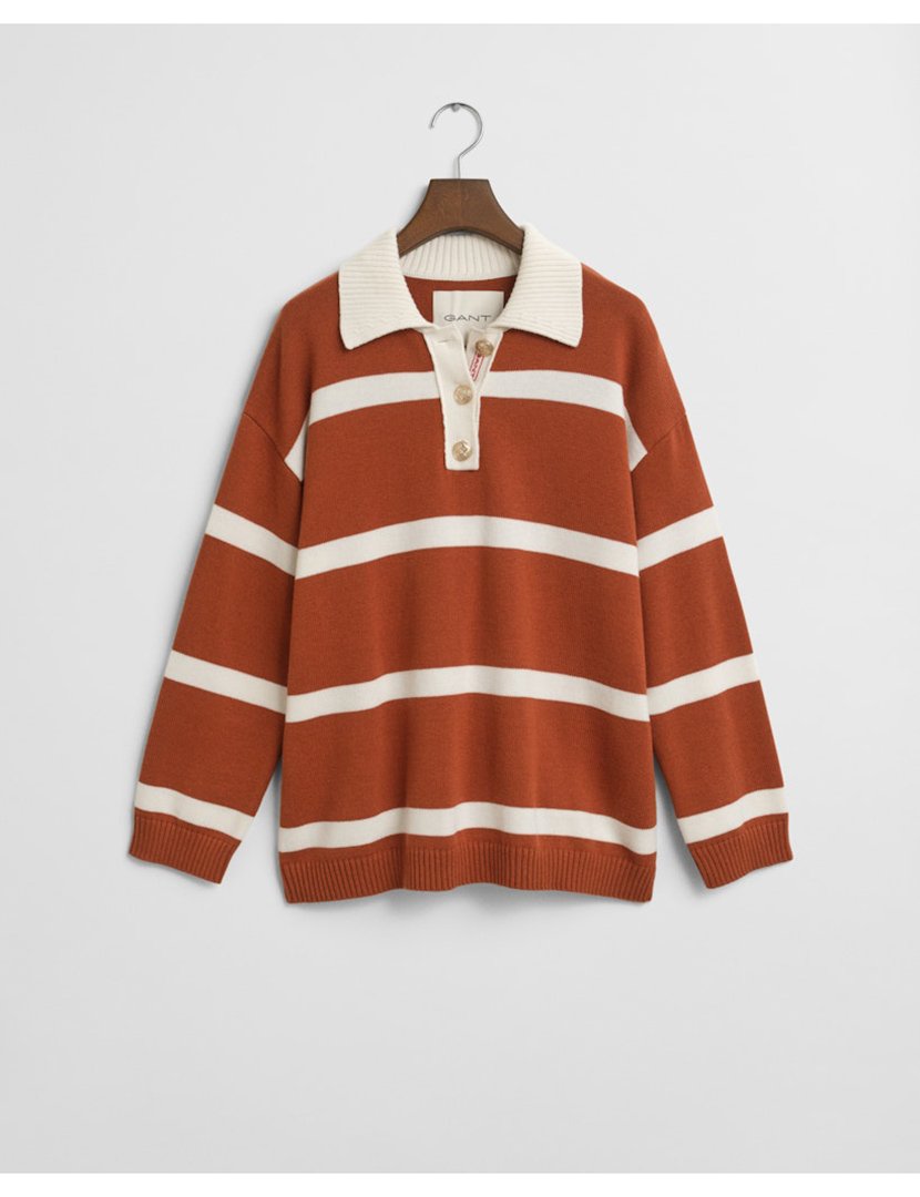 Pólo de malha Castanho