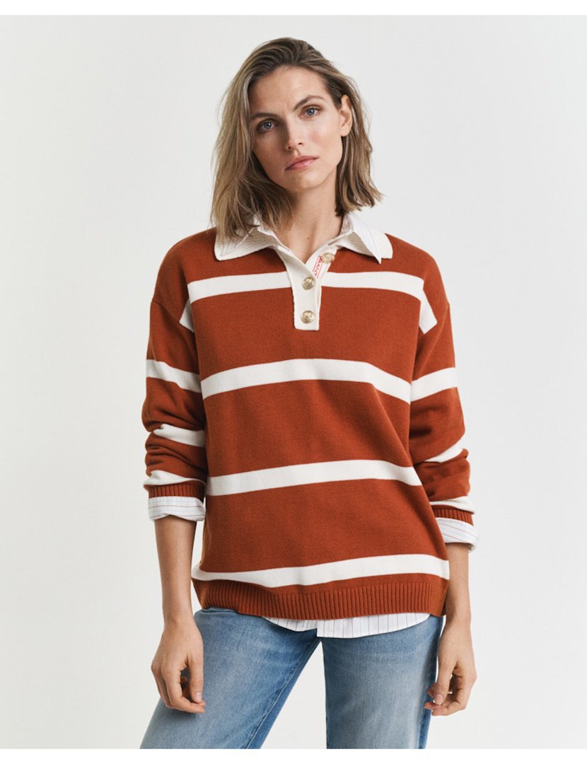 Pólo de malha Castanho