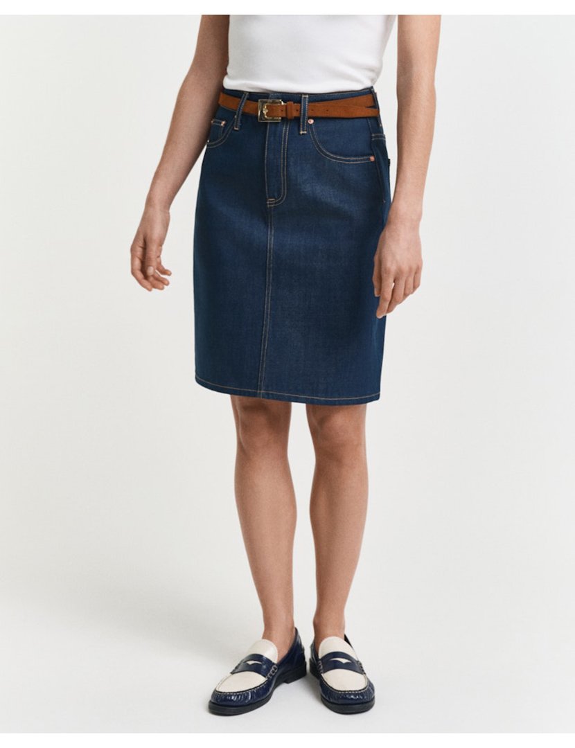 Saia de ganga midi Azul