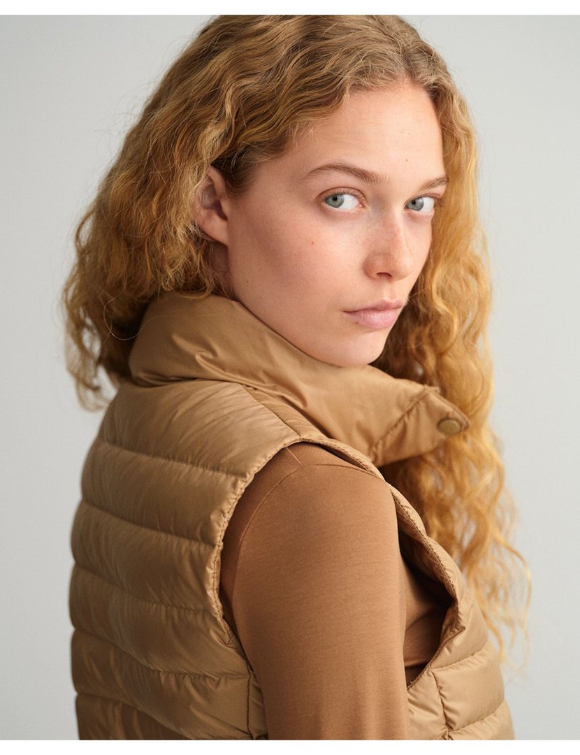 Colete acolchoado Castanho