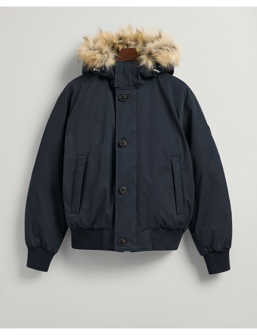 Parka de inverno curta Azul