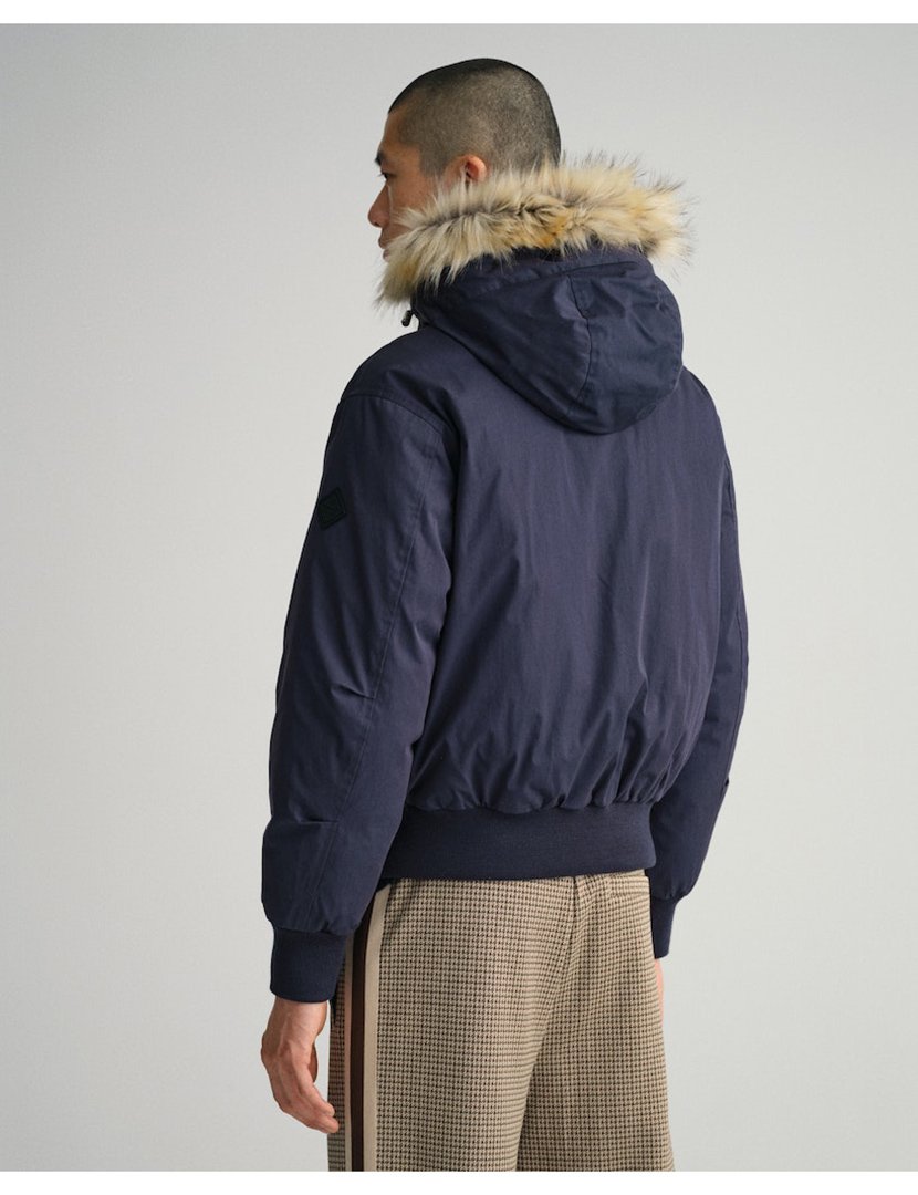 Parka de inverno curta Azul