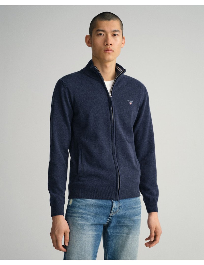 Gray Zipper Cardigan