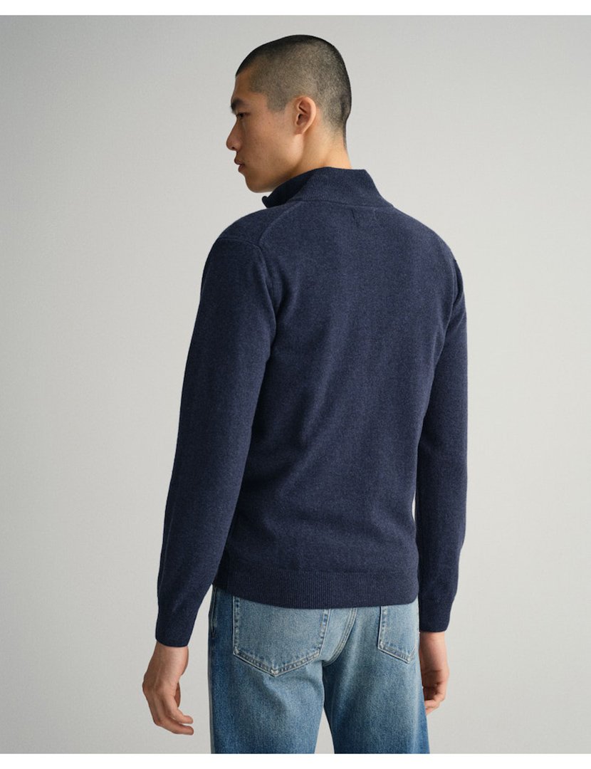 Cardigan com fecho Azul