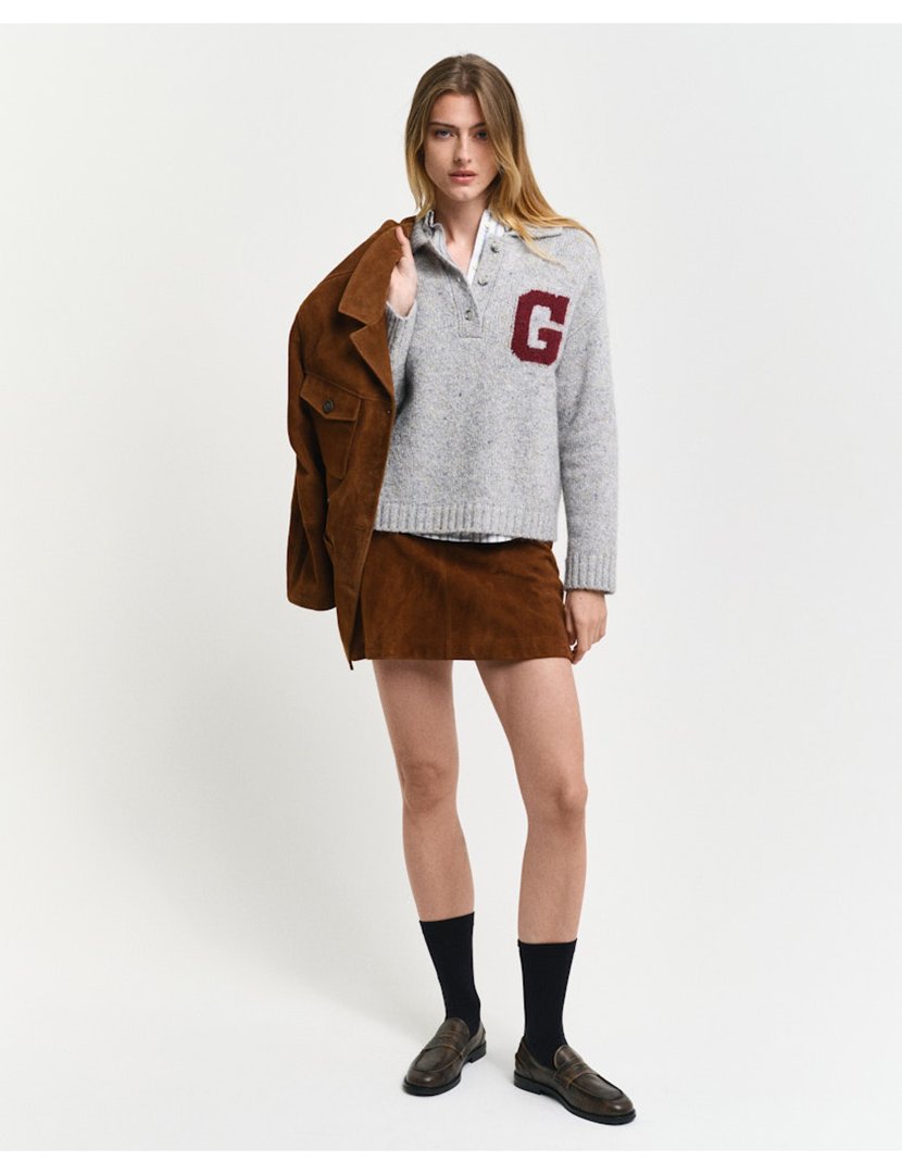 Pólo de malha Cinzento