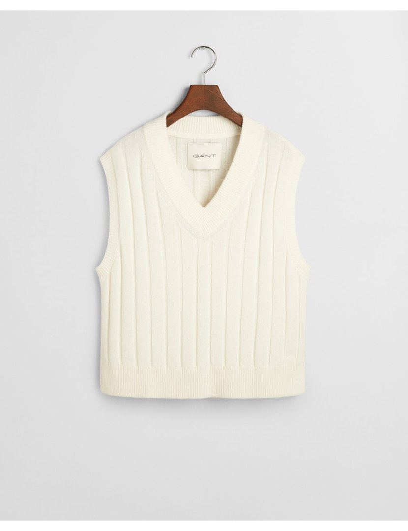 Colete de malha Bege