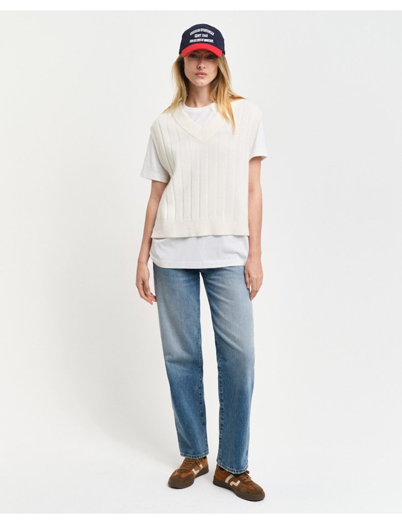 Colete de malha Bege