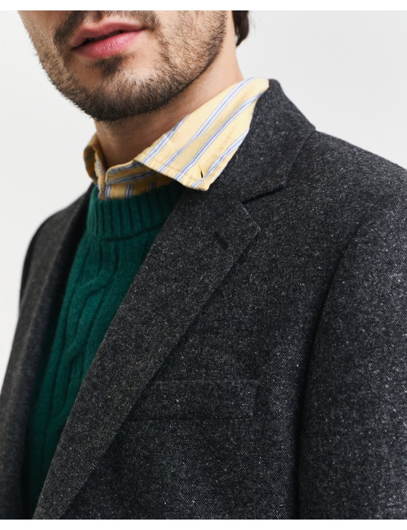 Blazer de Fato slim fit Cinzento