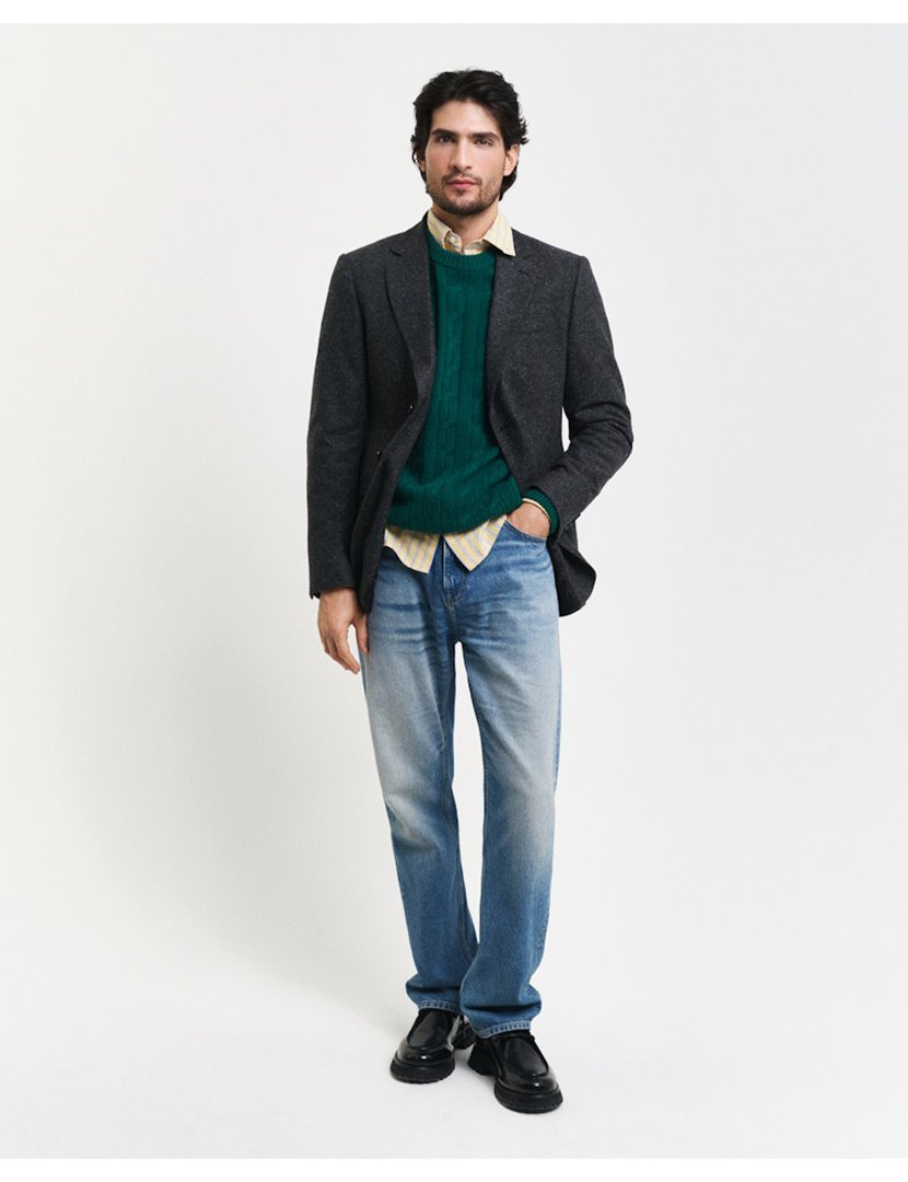 Blazer de Fato slim fit Cinzento