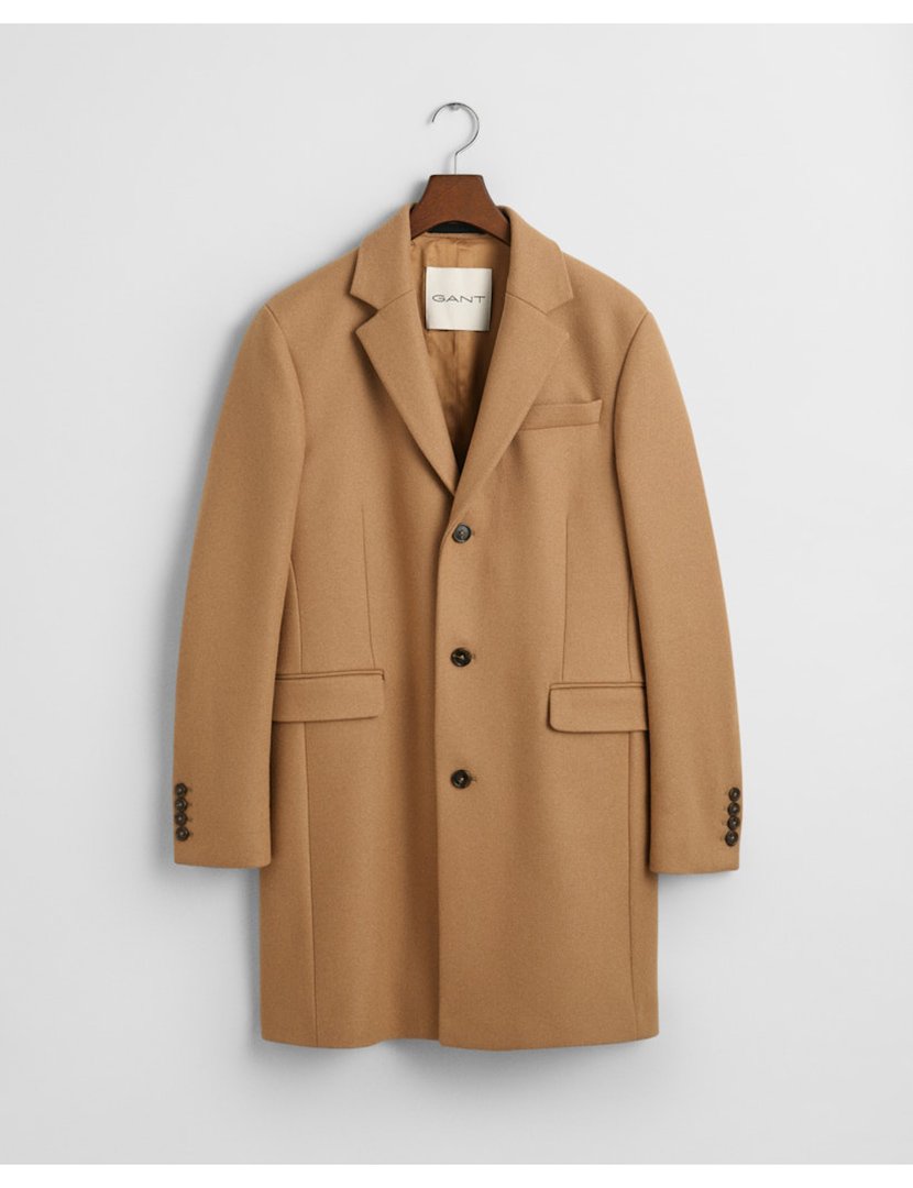 Sobretudo clássico em lã Bege