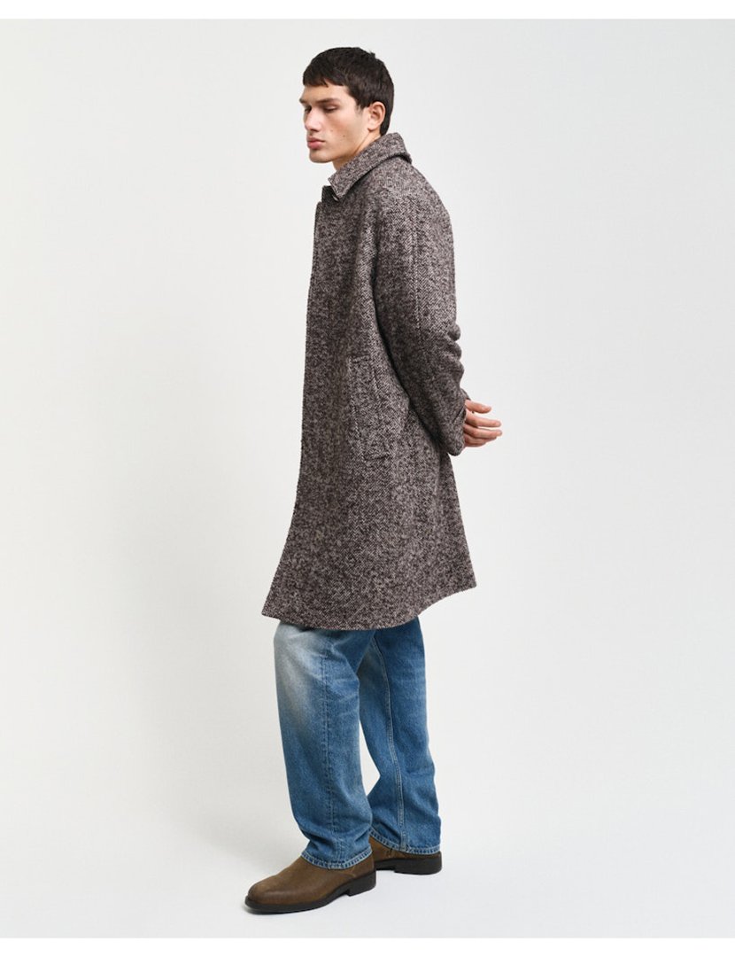 Sobretudo de lã Preto