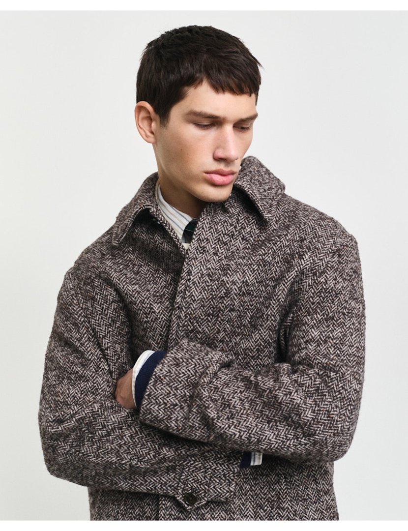 Sobretudo de lã Preto