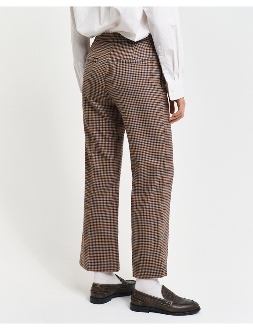 Calças cropped Castanho