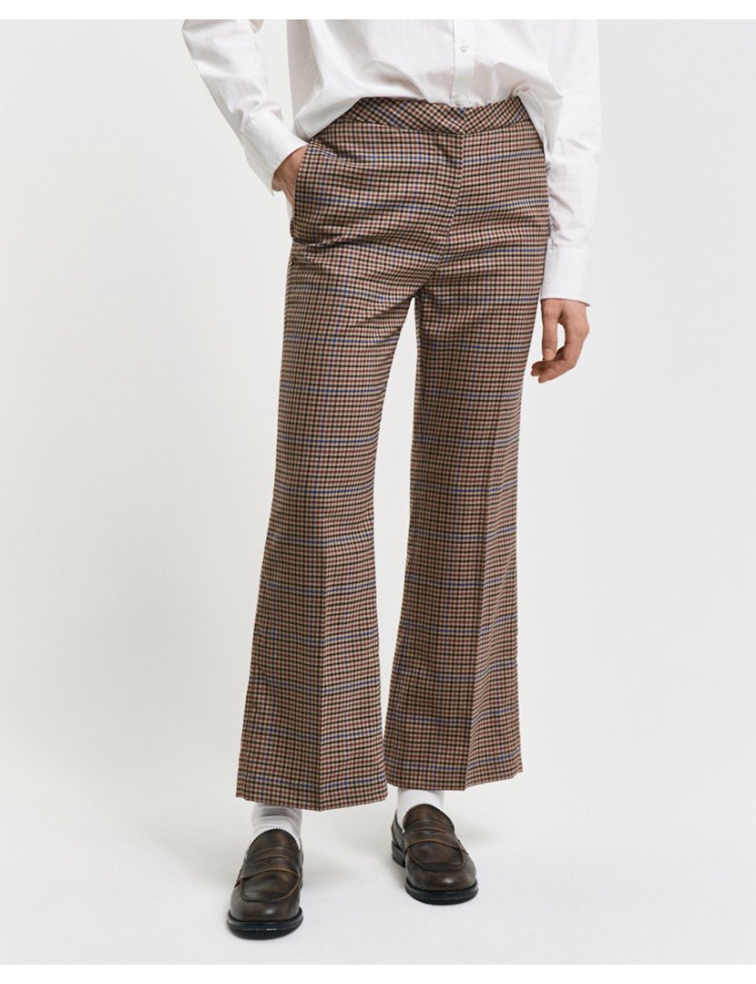 Calças cropped Castanho