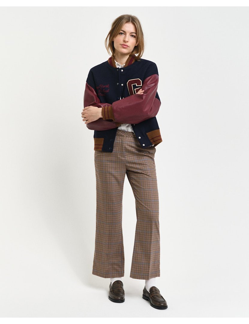 Calças cropped Castanho