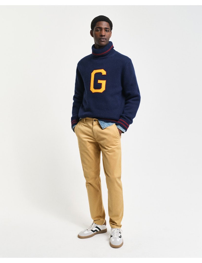 Calças Slim Super Chino Cinzento