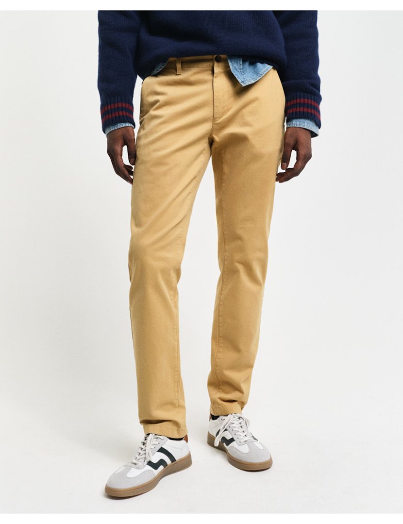 Calças Slim Super Chino Cinzento