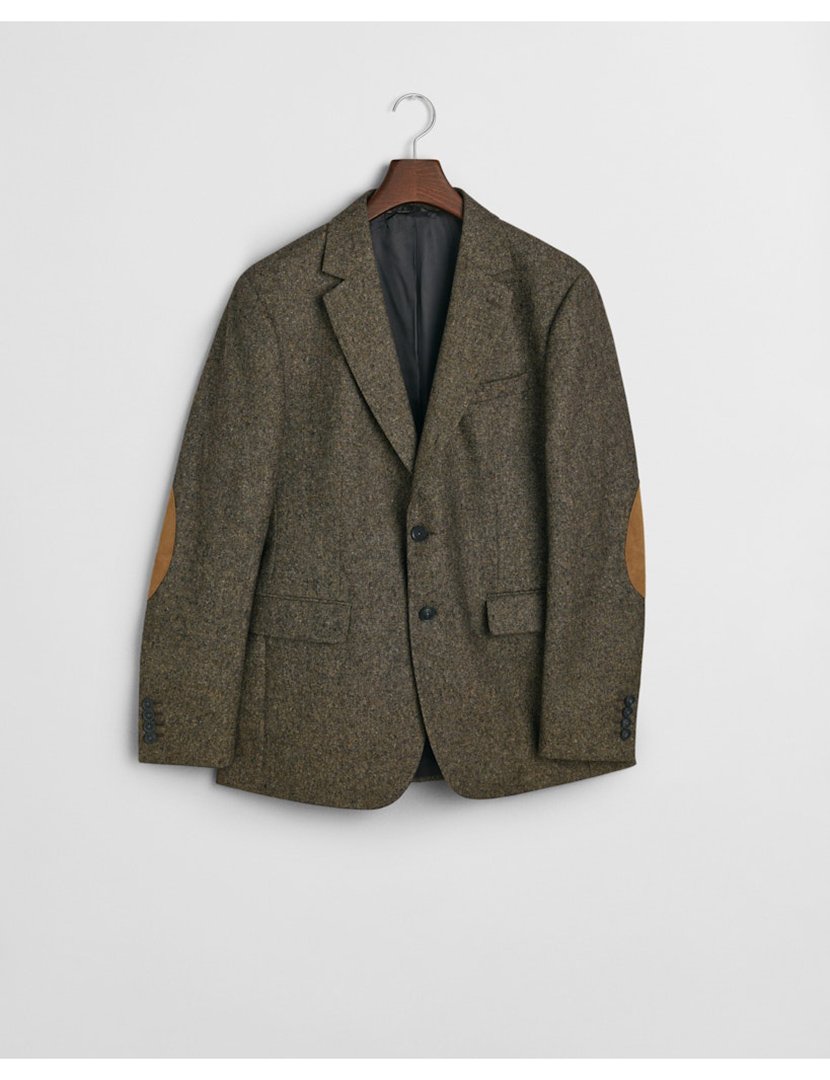 Blazer de Fato slim fit Castanho