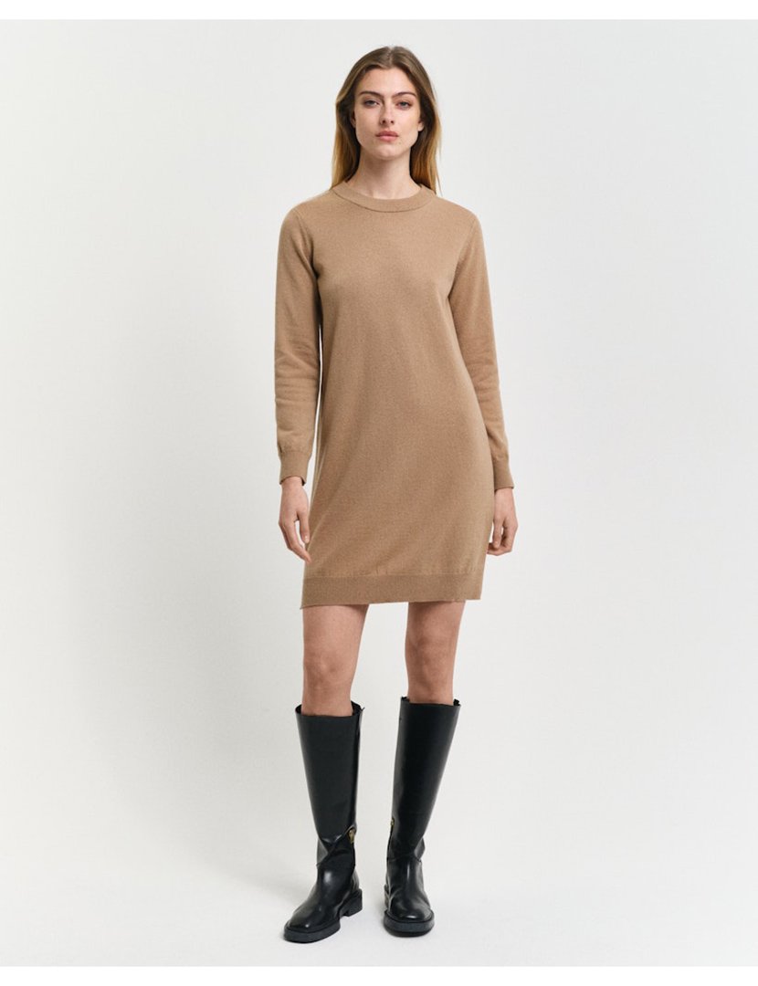 Vestido de lã Castanho