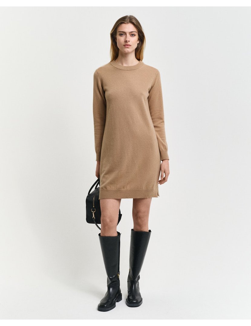 Vestido de lã Castanho