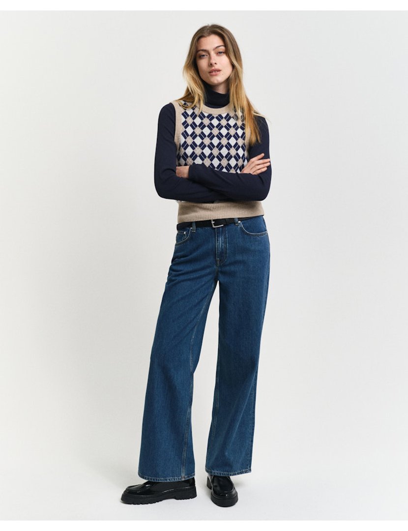 Colete de malha Castanho