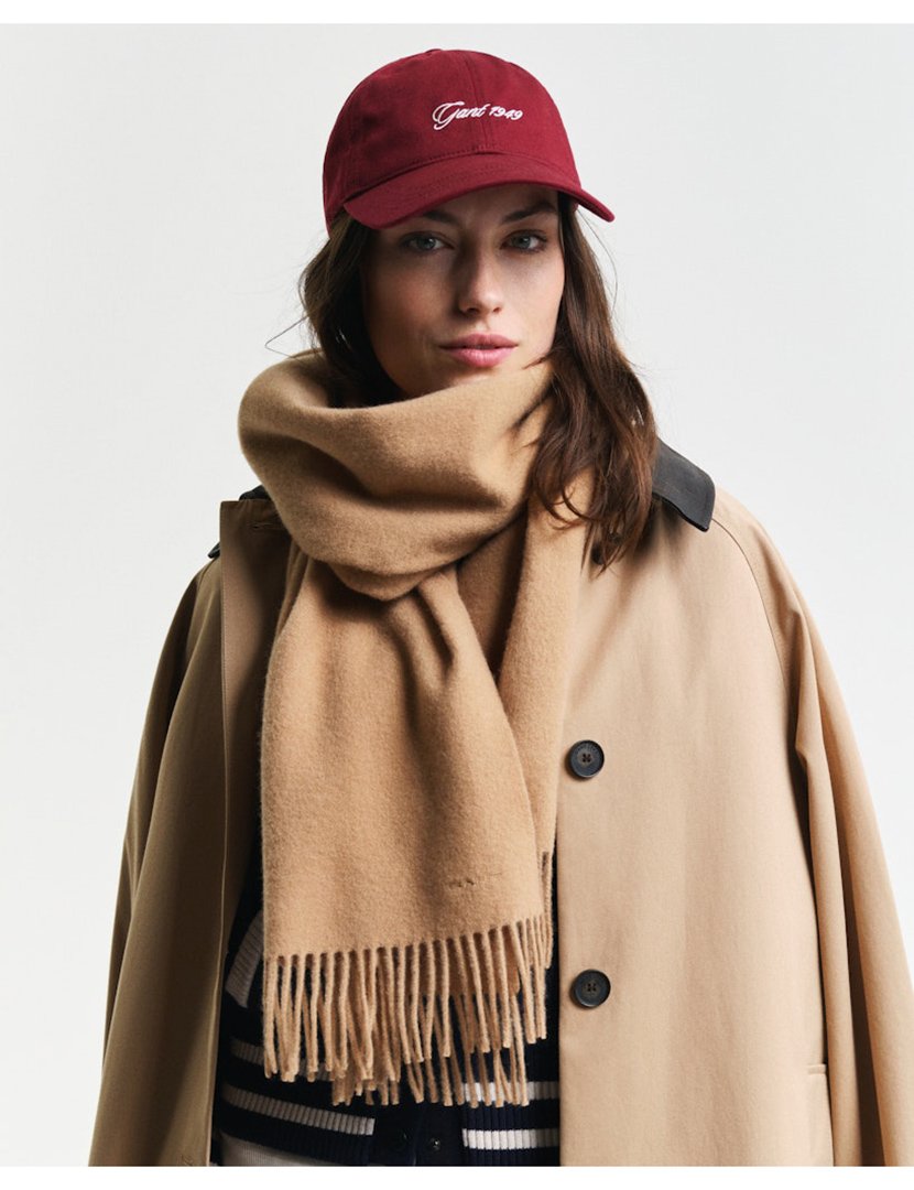 Cachecol de lã Castanho