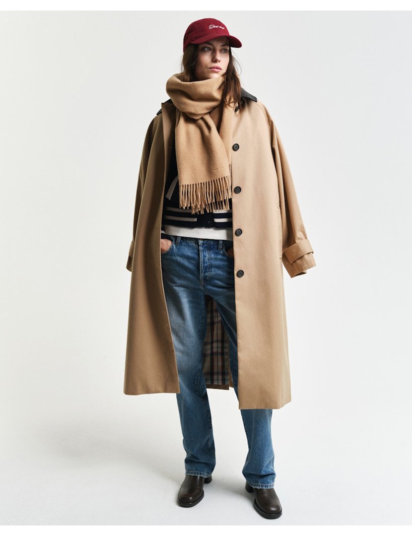 Cachecol de lã Castanho