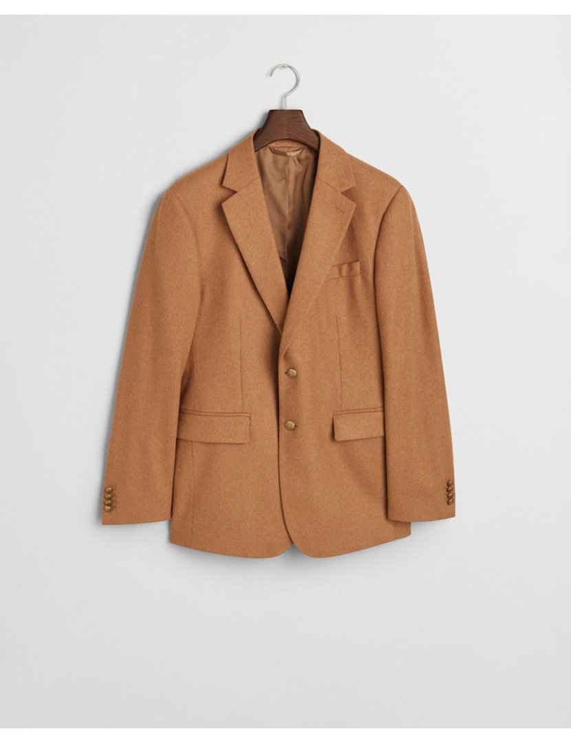 Blazer de flanela Castanho