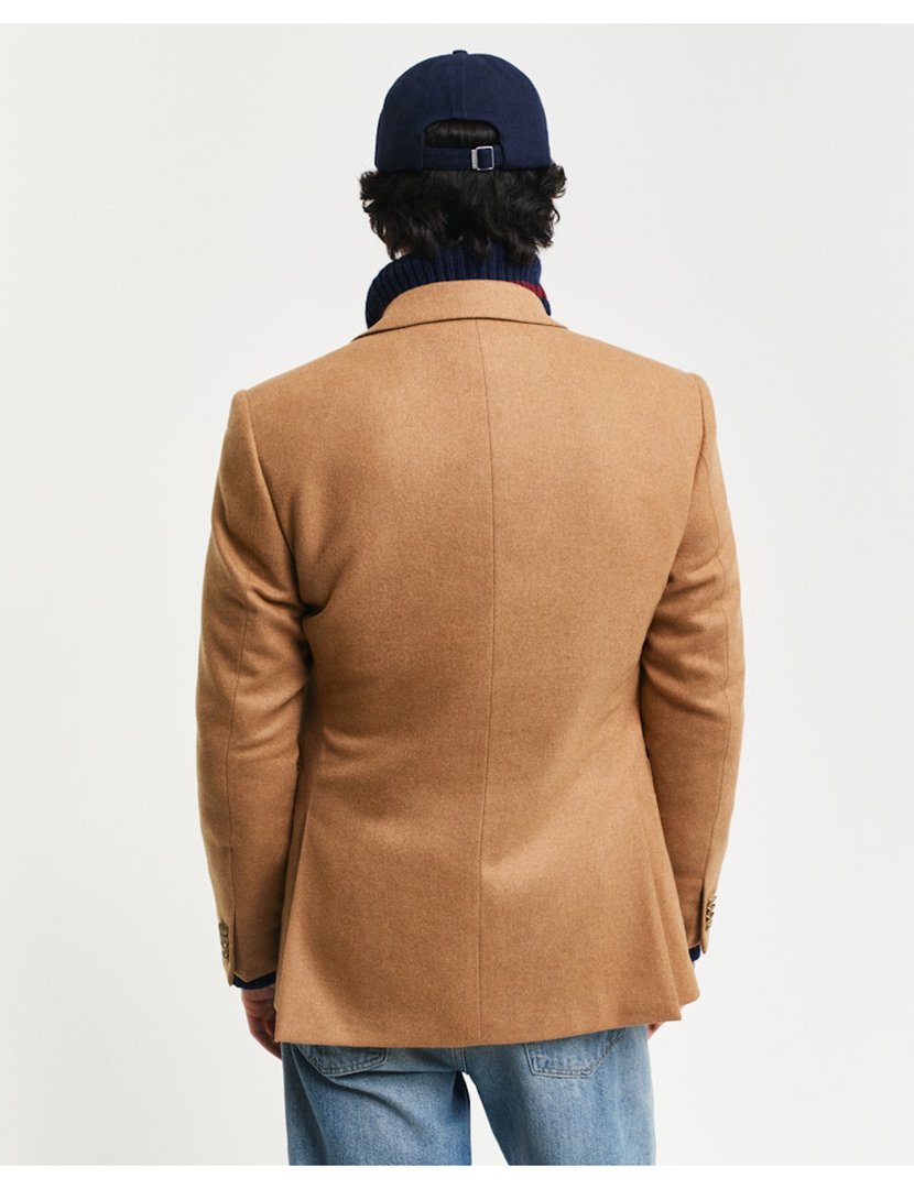 Blazer de flanela Castanho