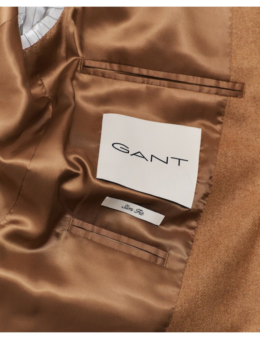 Blazer de flanela Castanho