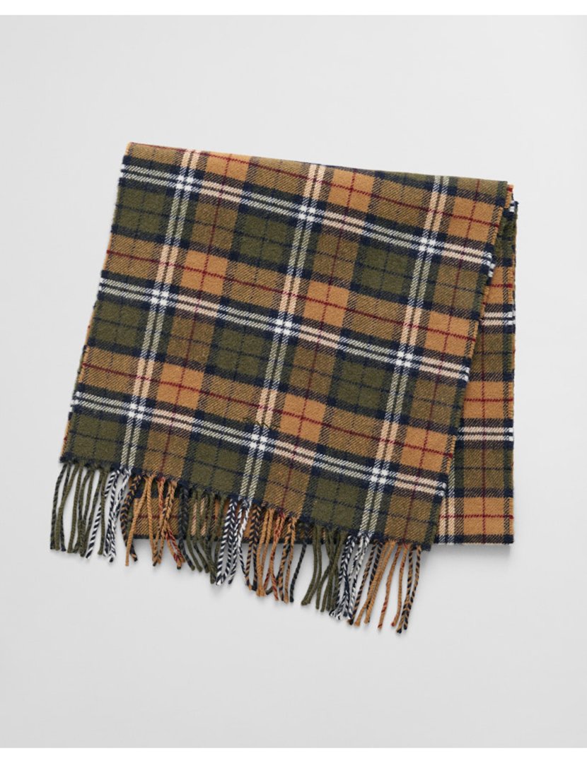 Cachecol de lã xadrez Verde