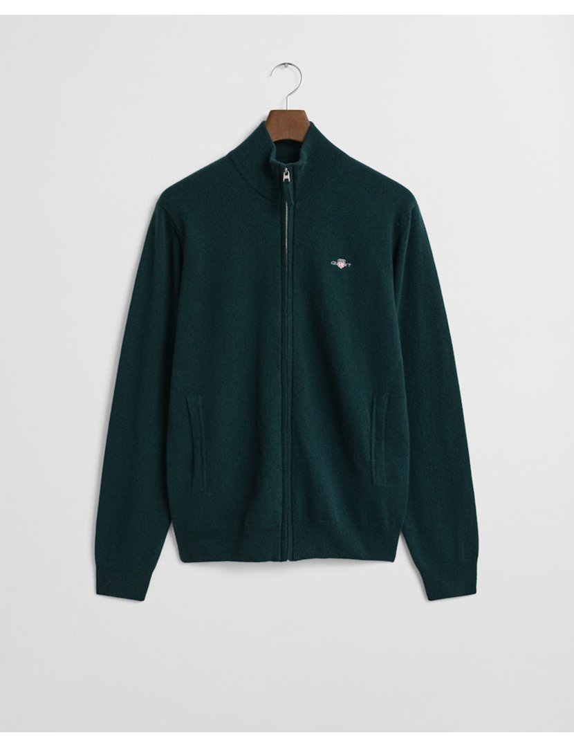 Cardigan com fecho Verde