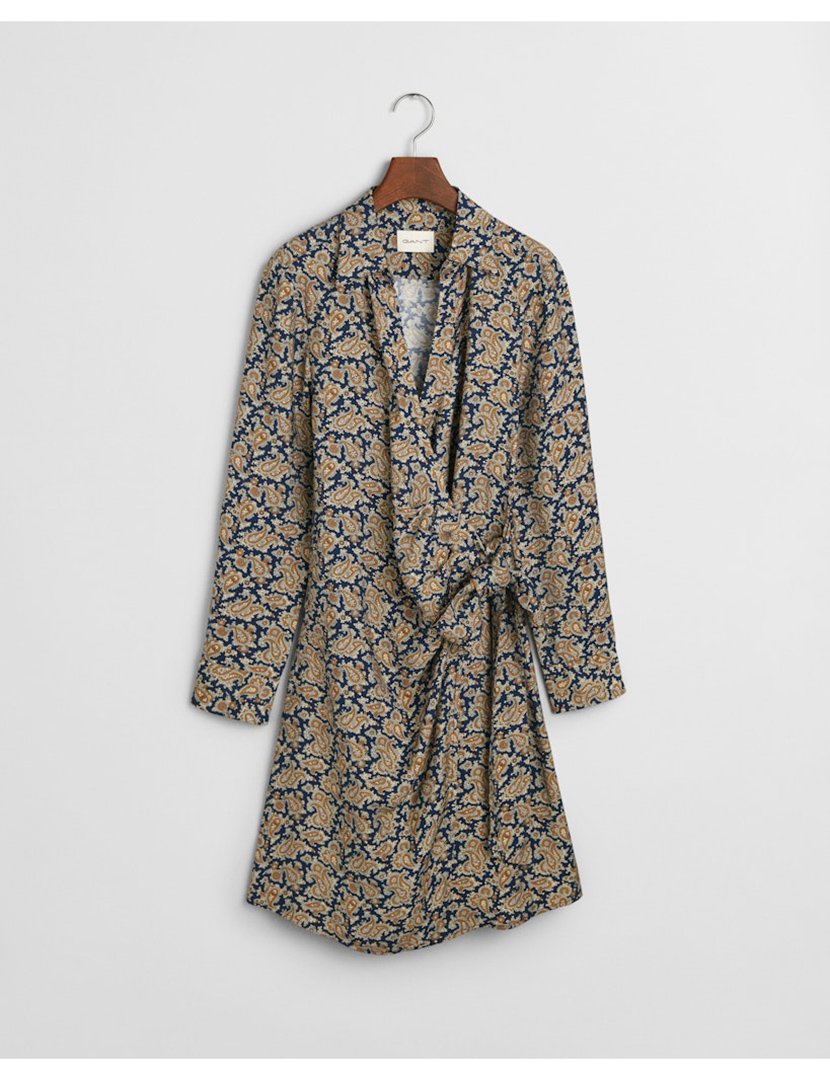 Vestido mini paisley Azul