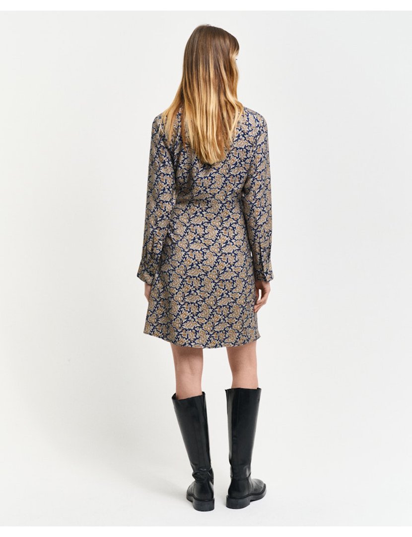 Vestido mini paisley Azul