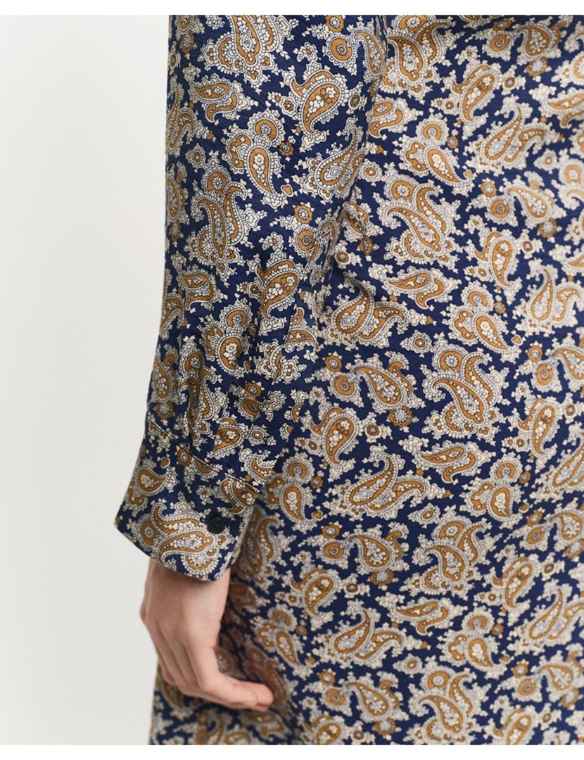 Vestido mini paisley Azul