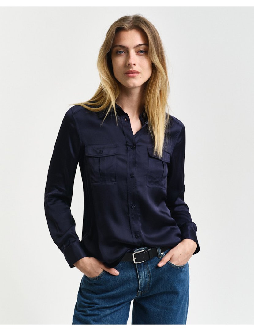 Camisa de manga comprida Azul