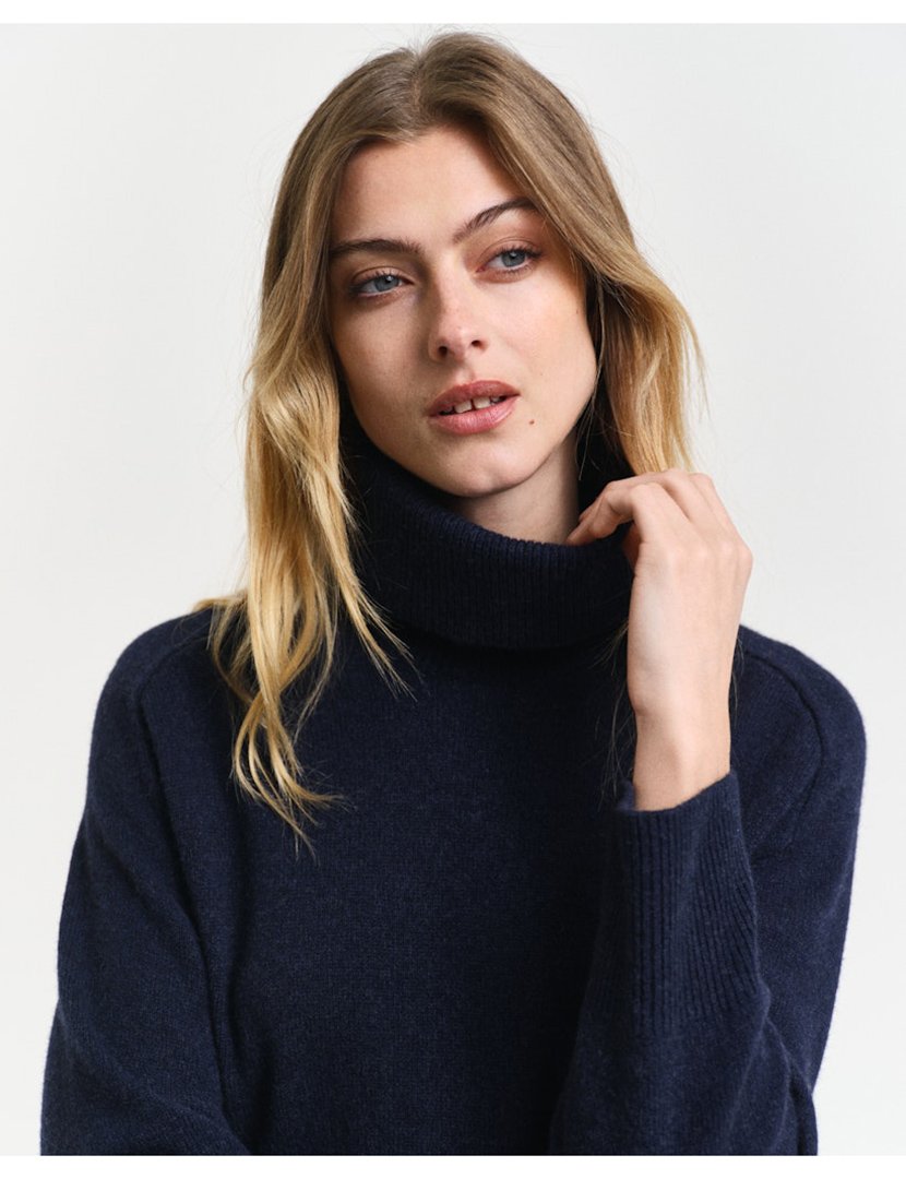 Vestido midi Herringbone Azul