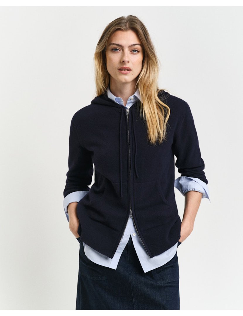 Sweatshirt com fecho Azul