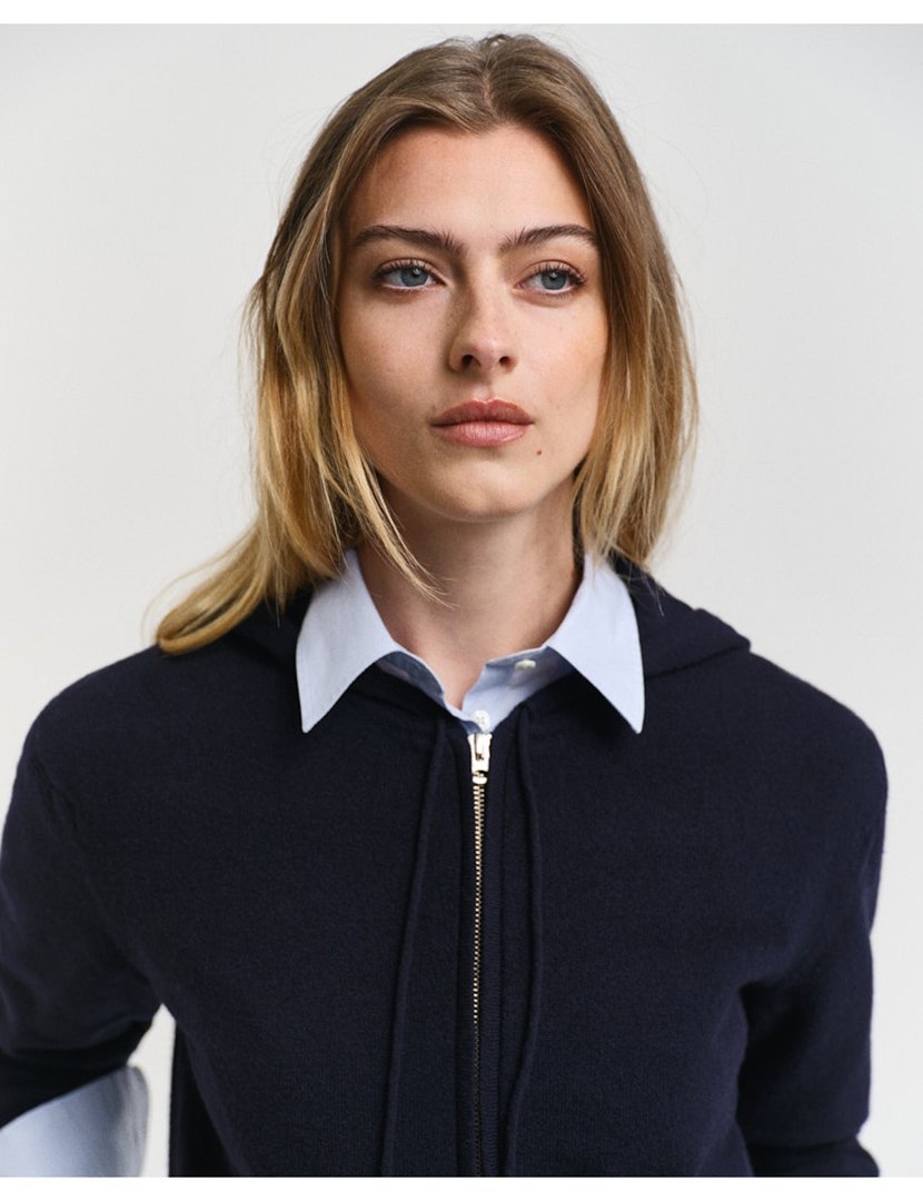 Sweatshirt com fecho Azul