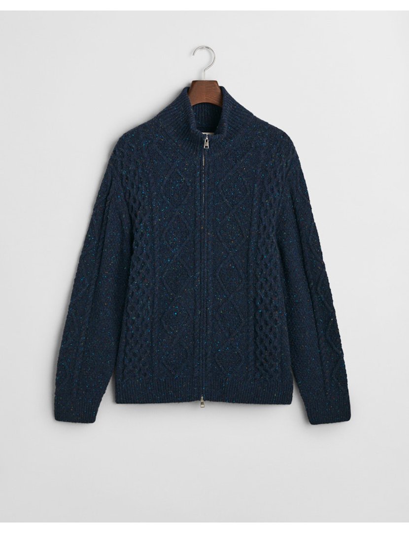 Cardigan com fecho Azul