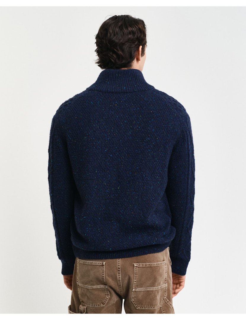 Cardigan com fecho Azul