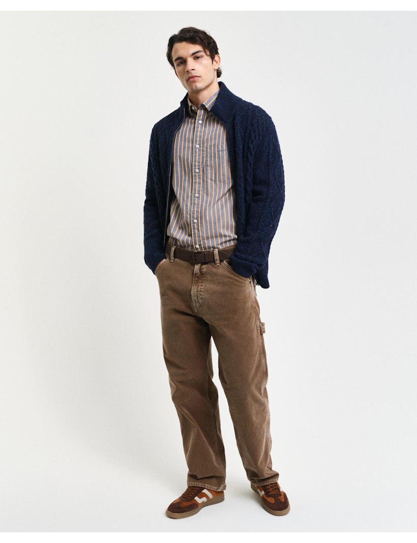 Cardigan com fecho Azul