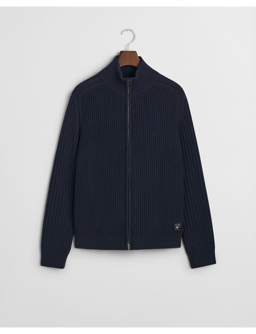 Cardigan com fecho Azul