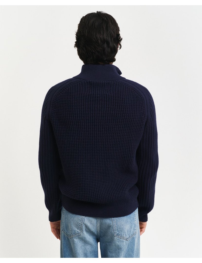 Cardigan com fecho Azul